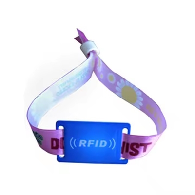 kupować Niestandardowe bransoletki festiwalowe NFC Tkanina 13,56MHz RFID Bransoletki do kontroli dostępu online manufacture