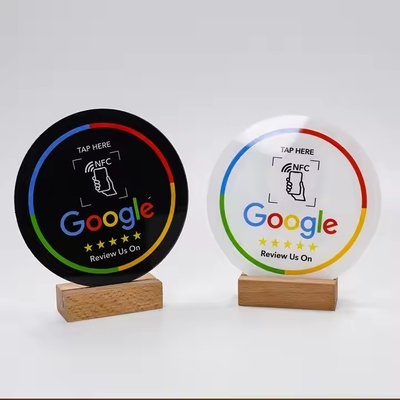 kupować 13.56mhz NFC Google Review Plate Custom Code Display NFC Social Media Plate online manufacture