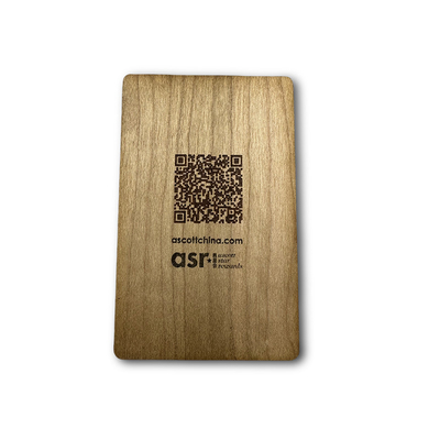 Niestandardowe logo drewniana karta NFC z kodem QR dla członkostwa biznesowego