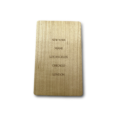 Drukowana / grawerowana karta RFID z drewna karta biznesowa RFID ISO/IEC 14443-A