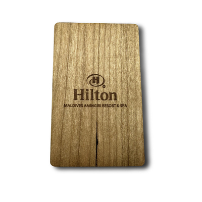 MIFARE Classic 1K RFID Wooden Card Hilton Hotel Key Card 13,56MHz