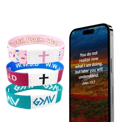 NFC Christian Daily Bible Verse Bracelet Temperaturoodporny od -30°C do 60°C Trwałość